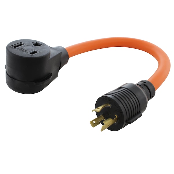 Ac Works Plug Adapter, STW, 6-50R, L6-20P, 6-50P, L6-20P, 1.5 ft., Orange WDL620650-018 - main